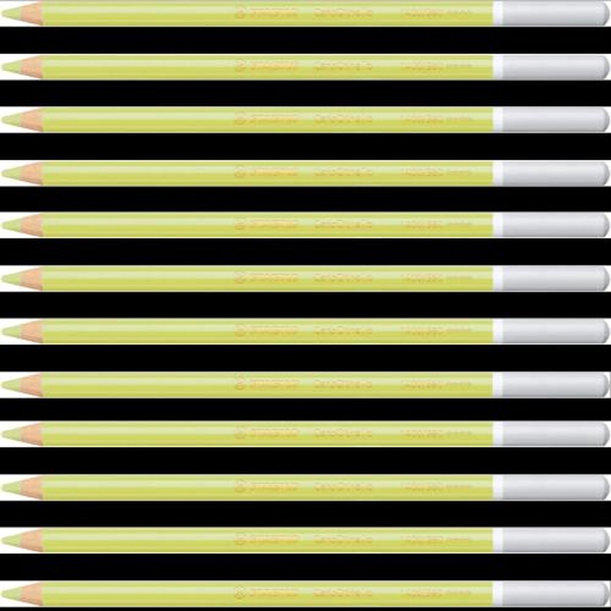 Kleurpotloden STABILO CarbOthello kalkpastel lichtloofgroen | 12 stuks